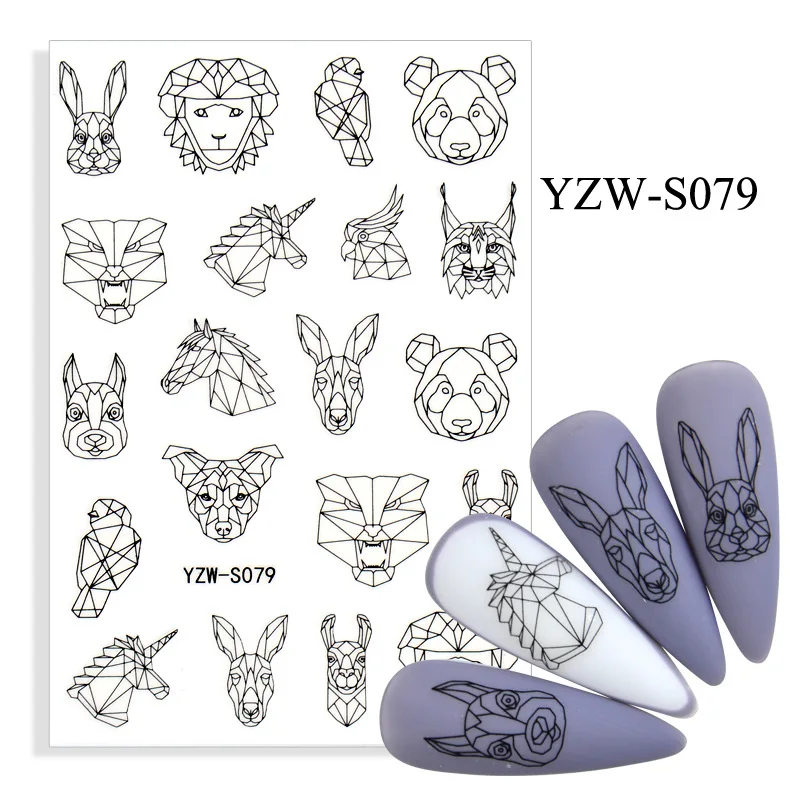 

Strap Glue Big Nail Art Sticker Letter 3D Animal Butterfly Nail Applique Nail Decoration Nail Art Design Nail Art Sticker Slider
