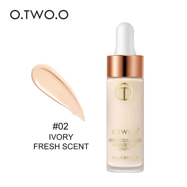 2 O.TWO.O Foundation 15ml Matte Long Lasting Full Concealer Foundation Makeup Liquid Cream Natural Base Make Up - Цвет: 2