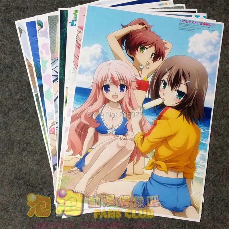 8 шт./компл. аниме бака и тест вызов животных постер Himeji Mizuki Minami настенные картины