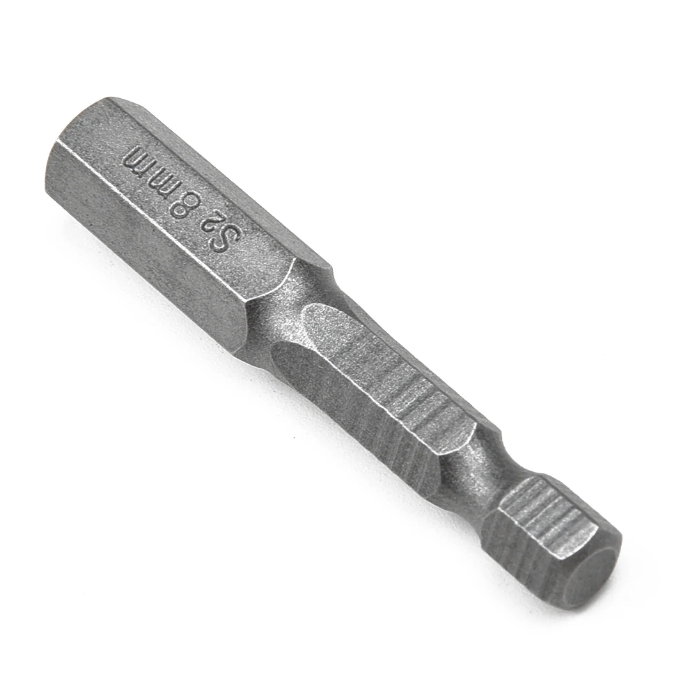 

8PCS Magnetic Hexagon Screwdriver Bit S2 Steel 1/4 Inch Hex Shank Screw Drivers Set 50mm Length H1.5-H8