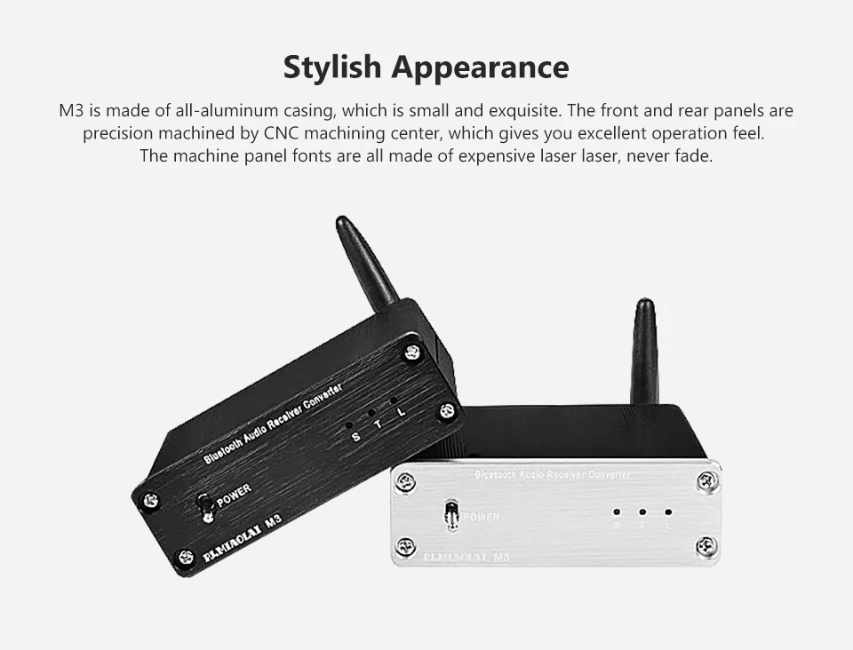 PJ. MIAOLAI M3 Fever HIFI Bluetooth 5,0 адаптер аудио приемник волокно коаксиальный без потерь декодирование RCA выход для усилителя