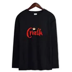 Футболка женская базовая с длинным рукавом и круглым вырезом, в стиле Харадзюку