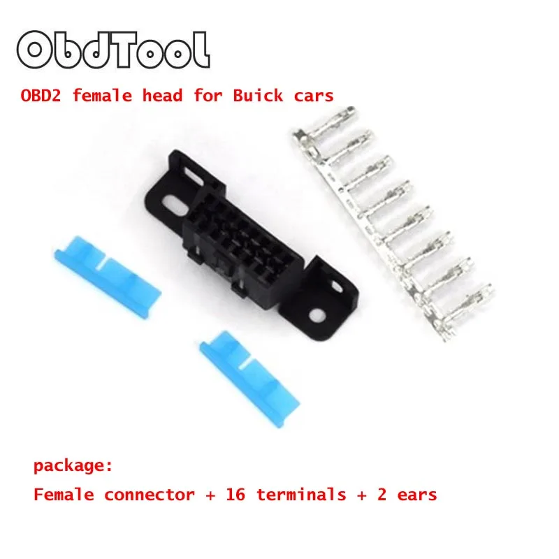 Белый Универсальный OBDII OBD2 16Pin коннектор для VAG Автомобильный сканер OBD Plug адаптер OBD 2 коннектора больше типа - Цвет: Белый
