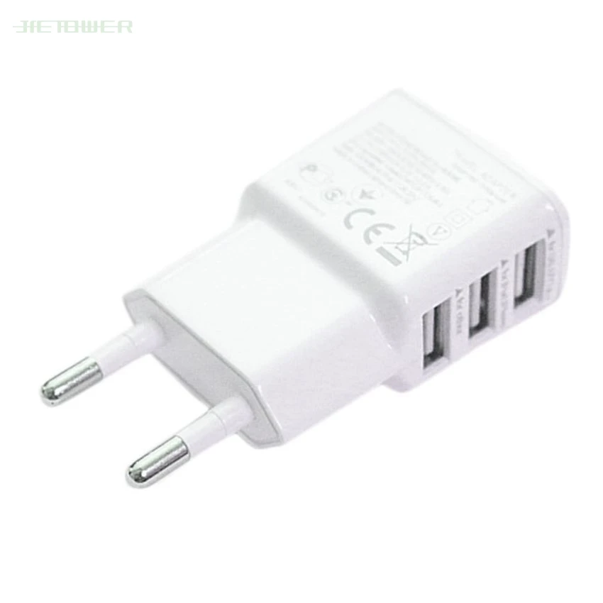 50 шт./лот EU Plug 3 порта USB настенное зарядное устройство адаптер для Iphone 6 6S Samsung S9 S10