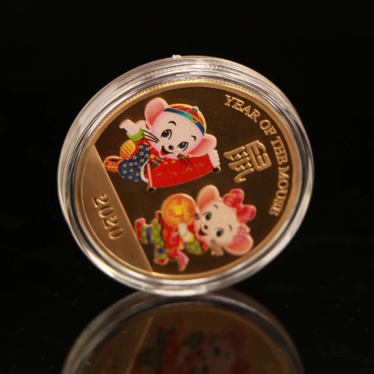 2020 год крысы Золотая Серебряная Монета Китайский Зодиак сувенир вызов