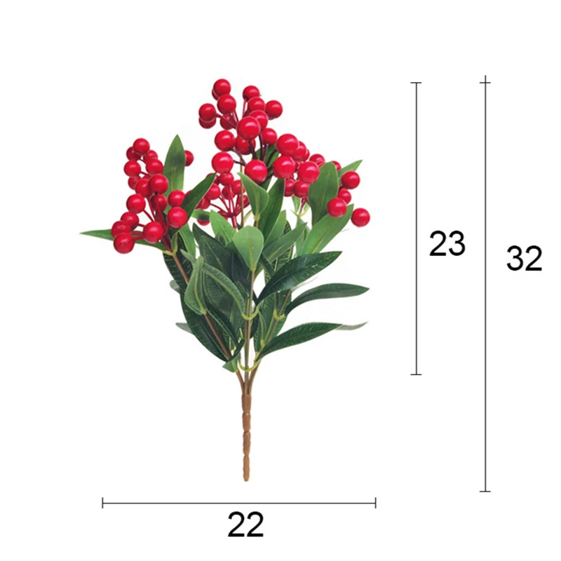 Искусственное растение красный фрукт букет из акации искусственных цветов для