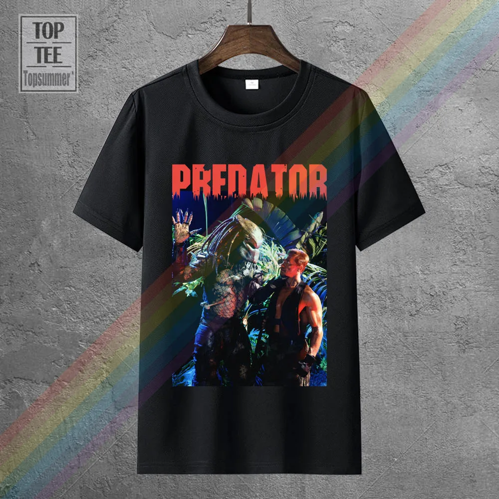 

2017 Gilden Predator Arnold Schwarzenegger Vintage Movie Picture Design Men'S Fashion T Shirt Cool Tops Short Sleeve Tees