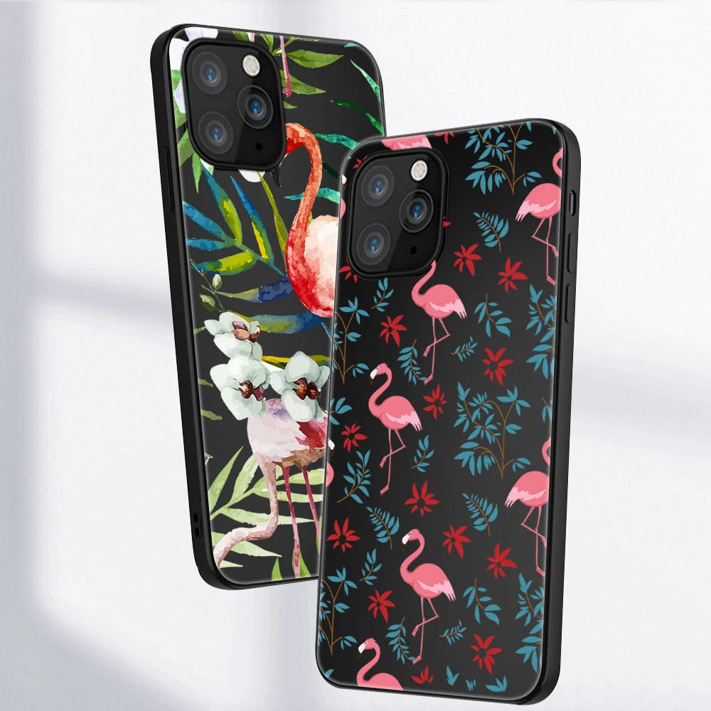 

Flamingo Phone Case for iPhone 11 12 Pro Max Mini Cover for iPhone 7 8 6 6S Plus X XR XS MAX 5S SE 2020 Soft Silicone TPU Fundas