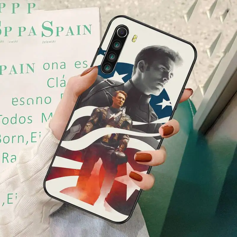 

0 Steve Rogers Captain Cover America Phone Case For Redmi 7 8 9 A K20 30 Pro Note 8 9 Pro 9s