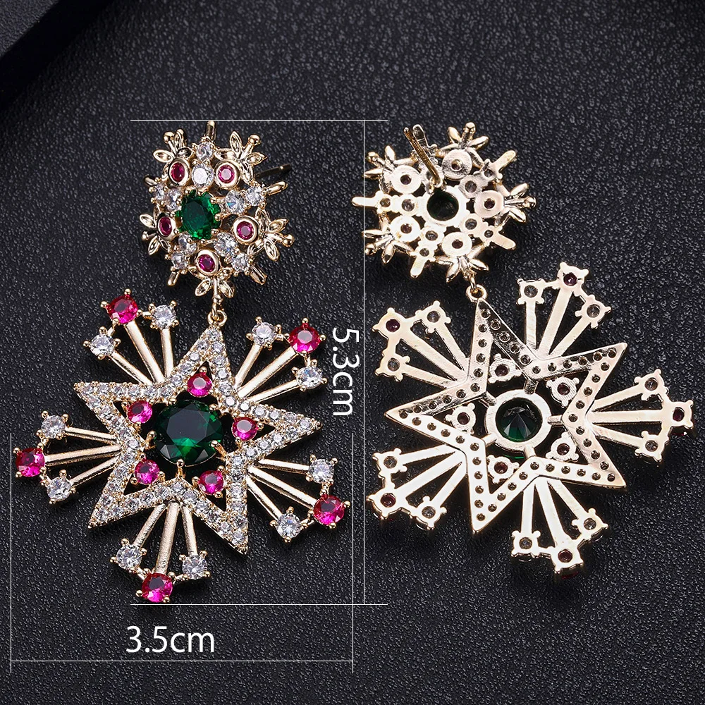 Janekelly Роскошная звезда полный микро кубический циркон Дубай Свадебная вечеринка