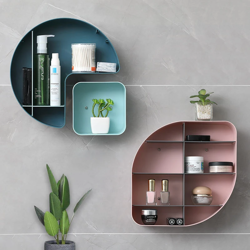 Современная присоска настенная коробка для хранения полка пластиковая