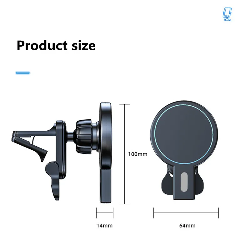 

Wireless Chargers 15W Magnetic Car Wireless Charging Bracket For iPhone 12 Mini Pro Max Xiaomi For MagSafe Wireless Charger