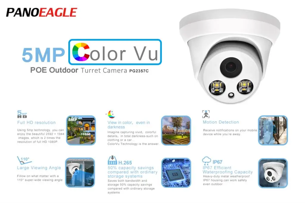 Hikvision совместимые наборы 4PCS 8MP POE IP Camera 4K ColorVu &amp 8CH NVR DS-7608NI-Q1/8P наружное