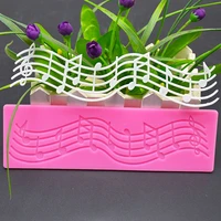 new 1pcs musical note diy silicone fondant cake mold lace mat chocolate decorating tool baking accessories cake decorating tools