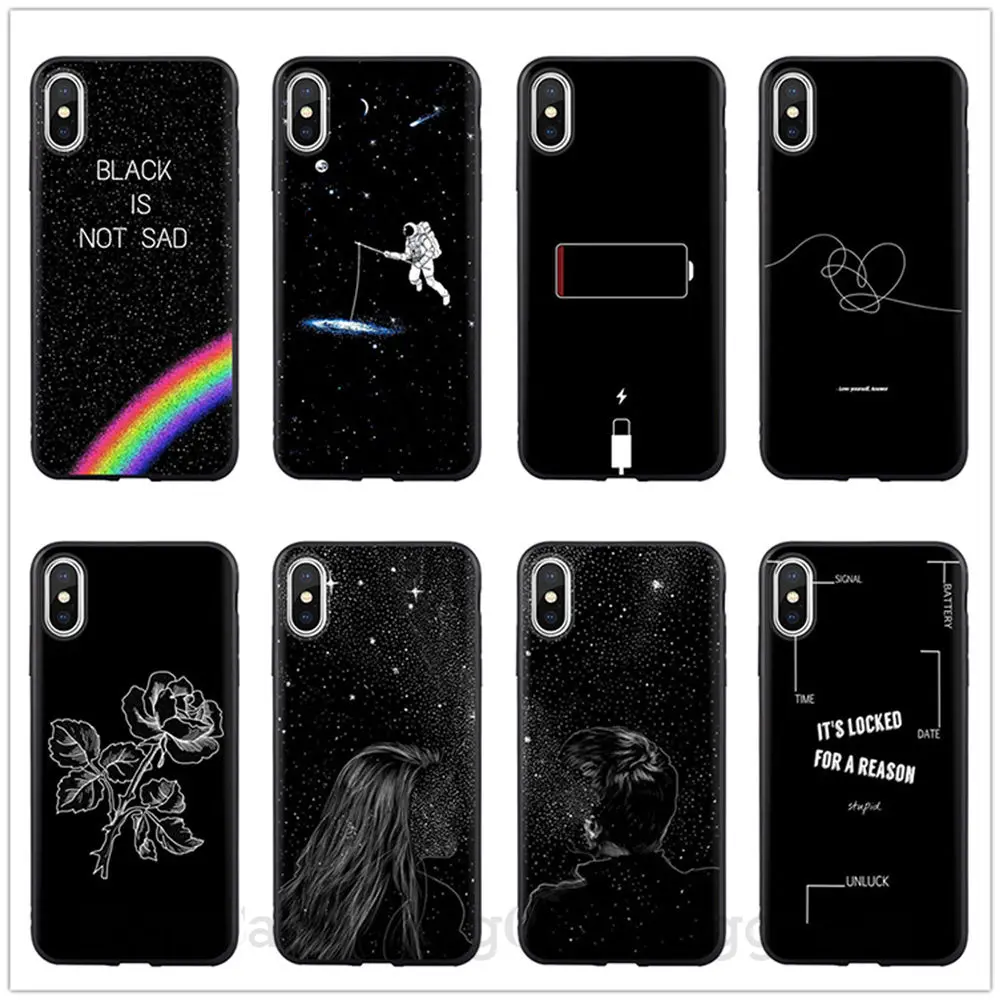 Силиконовый чехол для iPhone 11 Pro XS Max XR X телефона с растительным узором 6 s 7 8