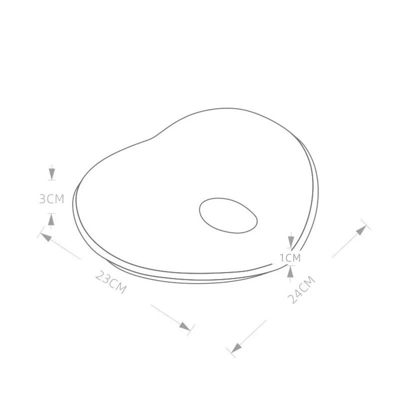 

New Infant Solid Color Heart-shaped Flannel Stereotyped Pillow 0-12M Baby Boys and Girls Four Seasons Breathable Memory Pillow