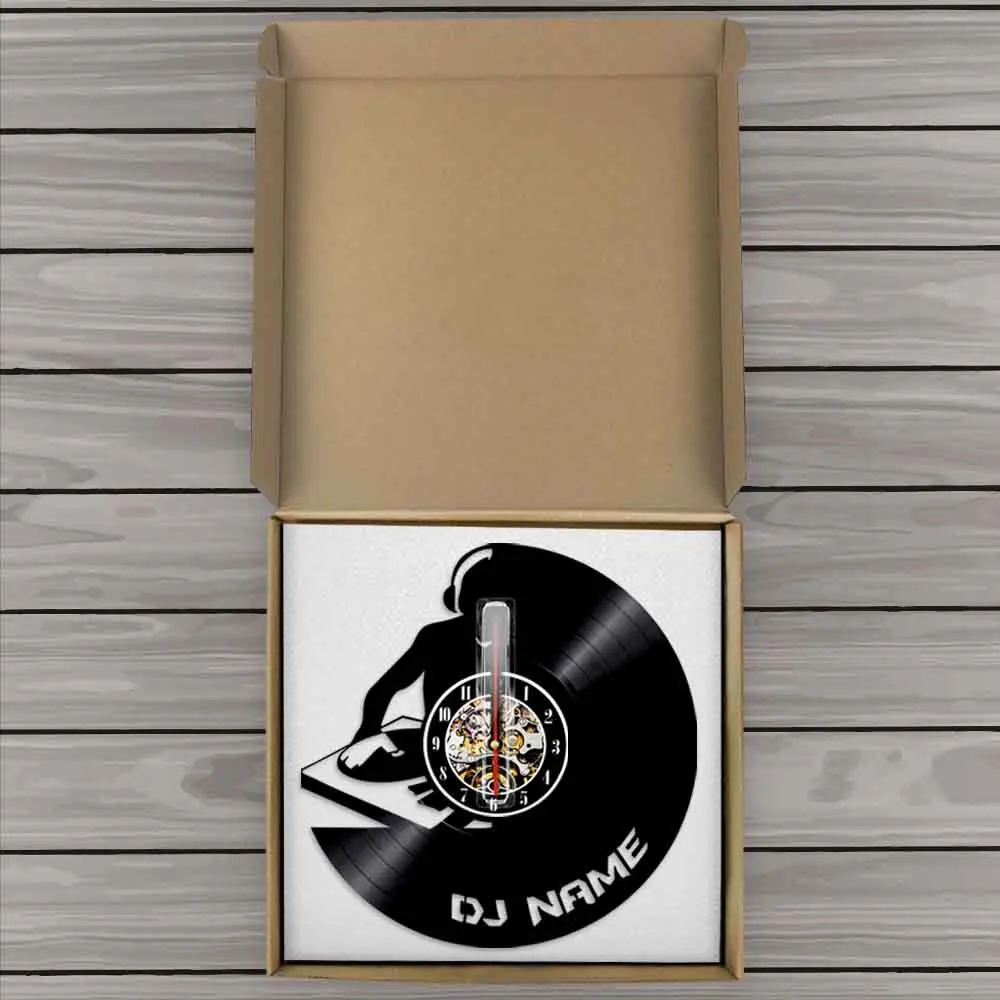 Виниловые настенные часы DJ Man для домашнего декора музыкальная запись|Настенные