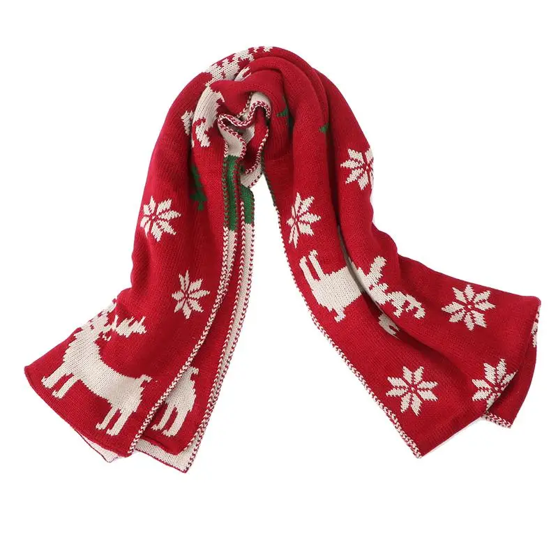 

1Pc Adorable Knitted Couples Scarf Winter Warm Scarf Christmas Vacation Scarf