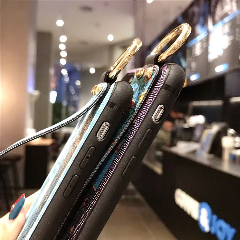 Мягкий чехол KoisAcase Lotus для iPhone 11 Pro Max X Xs max XR 7 8 6 6S Plus наручный ремешок