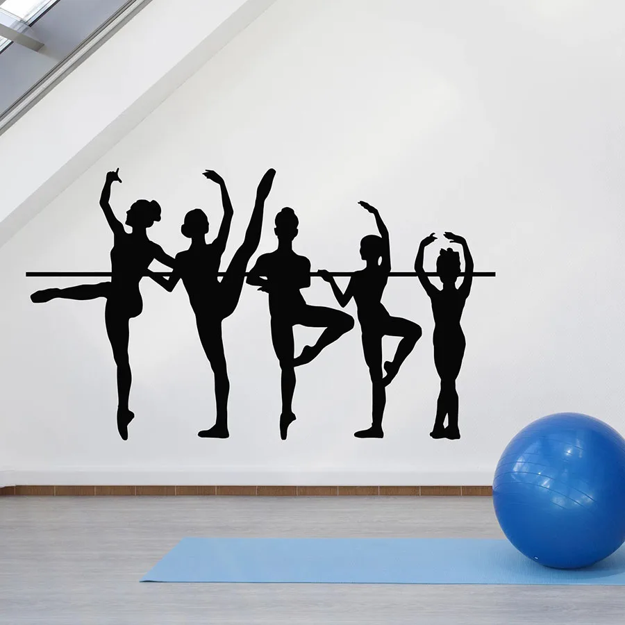 

Ballerina Wall Decal Silhouette Ballet School Studio Artist Dancer Theater Interior Decor Dance Room Vinyl Stickers Mural S1463