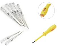 100 500v 125pcs induced electric tester plastic screwdriver probe with indicator light voltage tester pen acdc detector