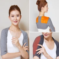 knit cashmere double shoulder brace warmer support stability sleeve wrap rotator cuff shoulder chronic inflammation pain relief