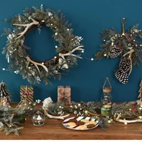 Christmas decorations new 2020 Nordic style diy christmas wreath door christmas artificial wreath christmas interior decor