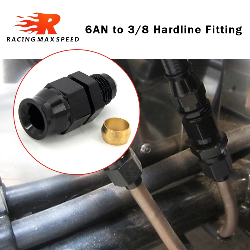 Алюминиевый штуцер для шланга с наружной резьбой AN6 на наружную резьбу 5/16 дюйма 3/8