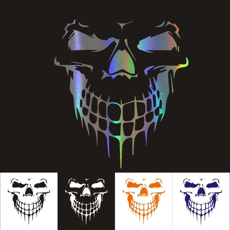 Car Stickers 15.9CM*17.7CM 3D Skull Sticker Motorcycles Decoration Reflective Custom | Автомобили и мотоциклы