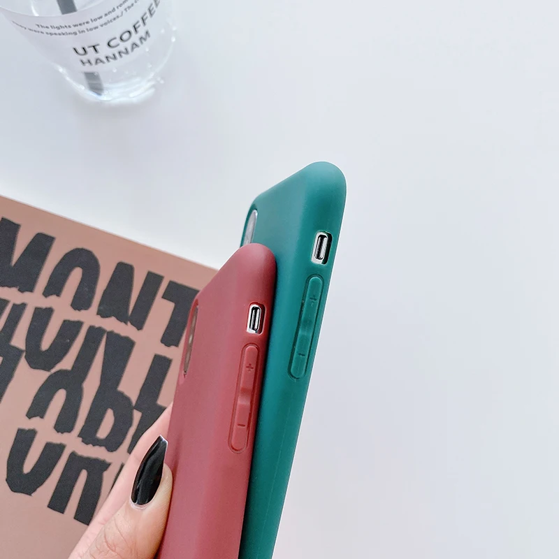 

Thicken Thickness Phone Case For iPhone 12 11 Pro 7 6 6S 8 Plus XR XS Max 13 Plain Soft TPU Cover Capa Funda Shell