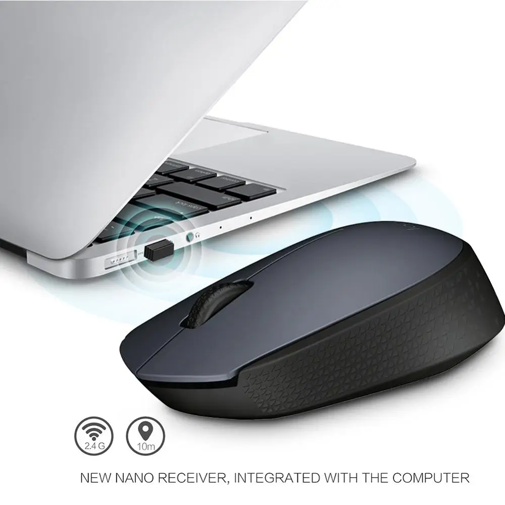 Мышь Logitech M170 Беспроводная с 3 кнопками 2 4 ГГц 1000 DPI|Мыши| |