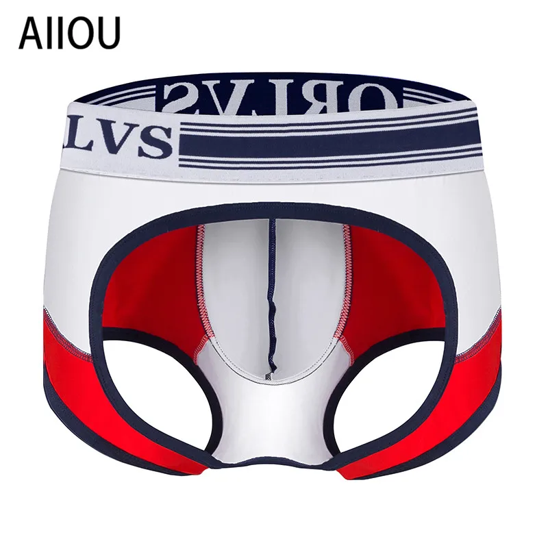 Мужские трусы джоки AIIOU черные боксёры с Т образной спинкой из хлопка без задника