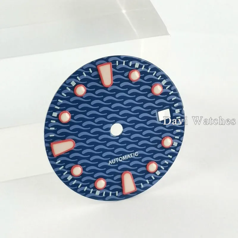 1 шт. циферблат для часов 28 5 мм синий/черный/зеленый подходит ETA2836/2824 D2813/3804 Miyota 8215