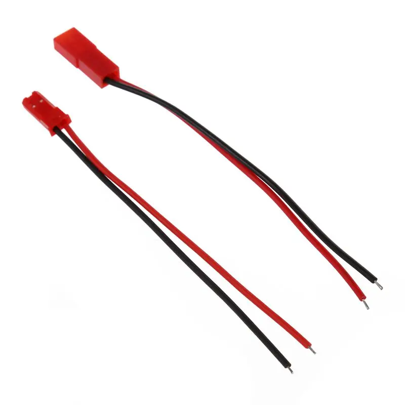 

5 Pairs 22AWG 100mm Cable w 2Pin JST M F Plug for RC Battery Motor Connection