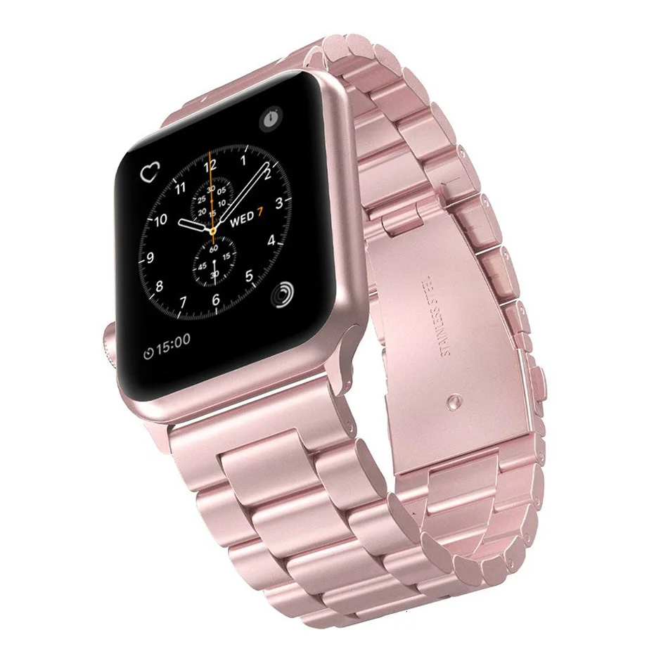 Сменный металлический ремешок из нержавеющей стали с бабочкой для Apple Watch 44 мм 40 мм iwatch Series 5 4 3 2 Sport Edition 38 мм 42 мм