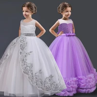high quality wedding teens sequin lace princess dress for girl elegant birthday party dress girl dress for first communion 4 14y