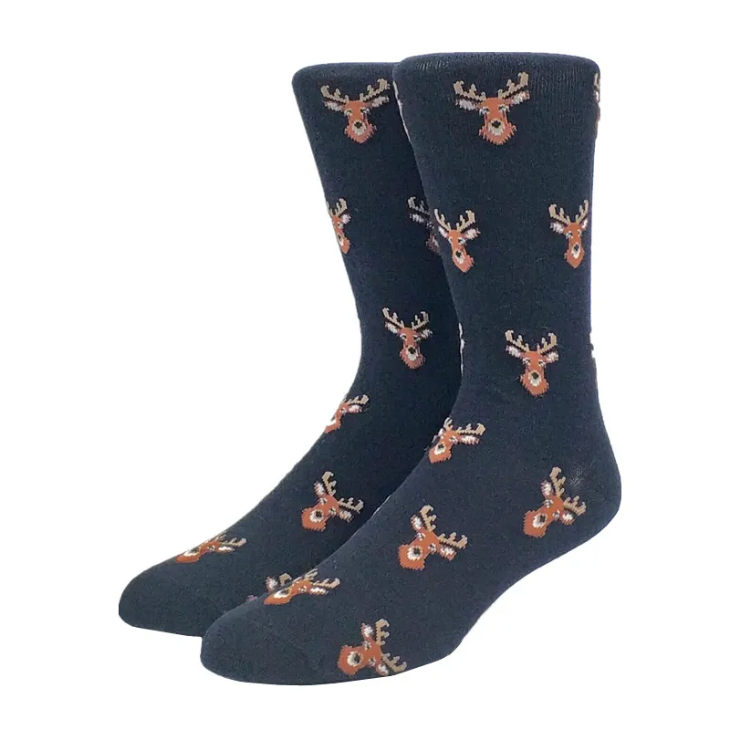 Men's Happy Funny Deer Head Socks