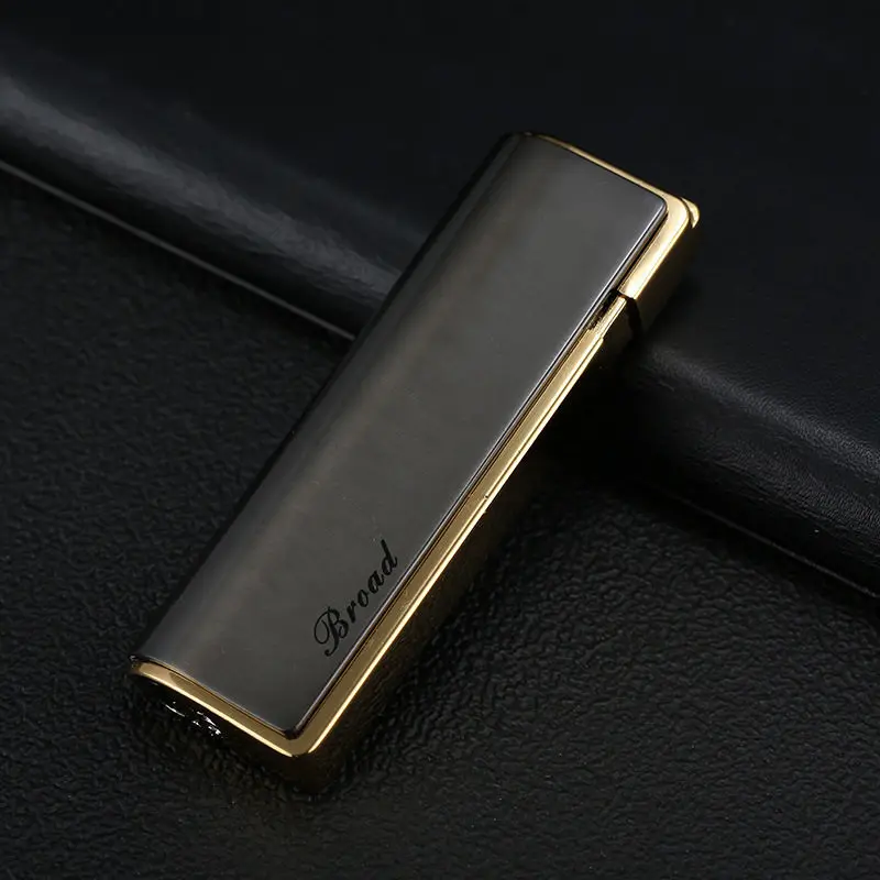 Металлическая зажигалка портативная ультратонкая с покрытием фонарь надувная