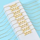 AsJerlya ожерелья с персонализированными цифрами для женщин на заказ год 1991 1996 1997 1998 1999 2000 подарок на день рождения от 1991 до 2010