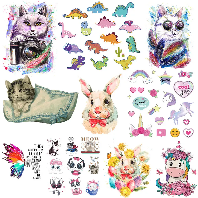 Термонаклейка на детскую одежду термонаклейка с изображением кота/кролика | Дом