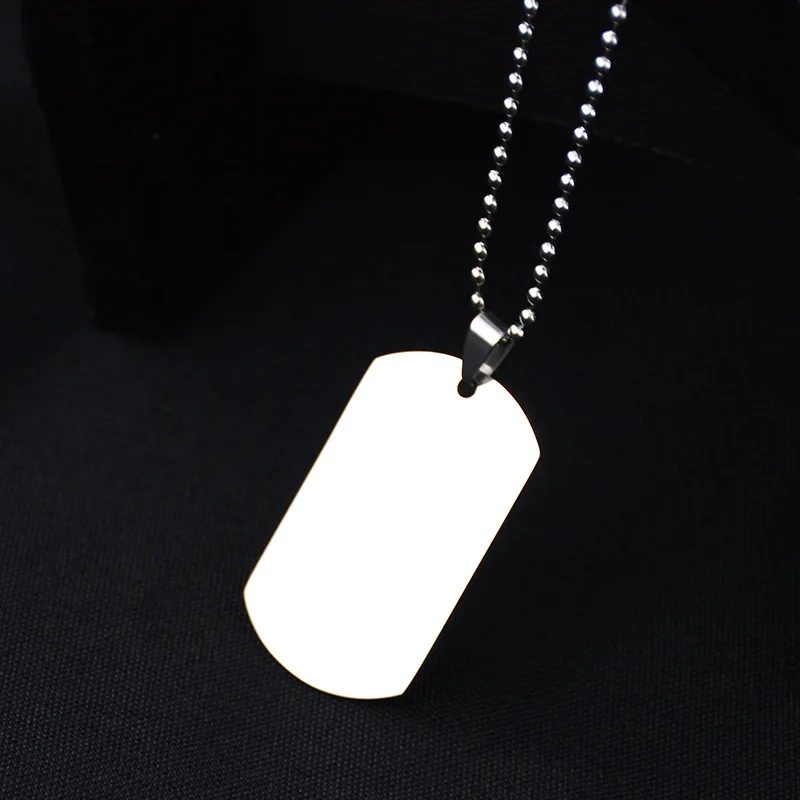 Mens Necklace Stainless Steel Pendant Dog Tags Army Nameplate Cross Shaving Blade For Men |