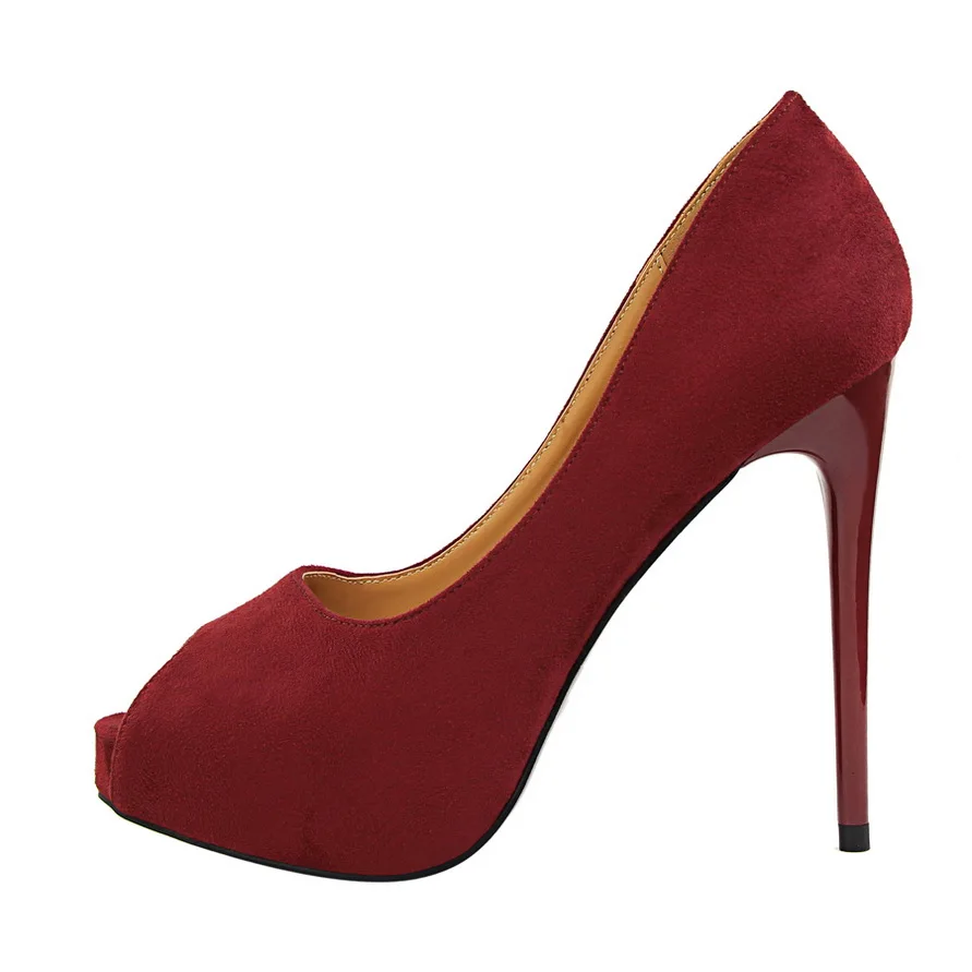 

2017 New Shoes Woman Pointed Toe Sexy Women Party Wedding Nightclub Shallow Mouth High Heel Pump Peep Top Pumps DS-A0045