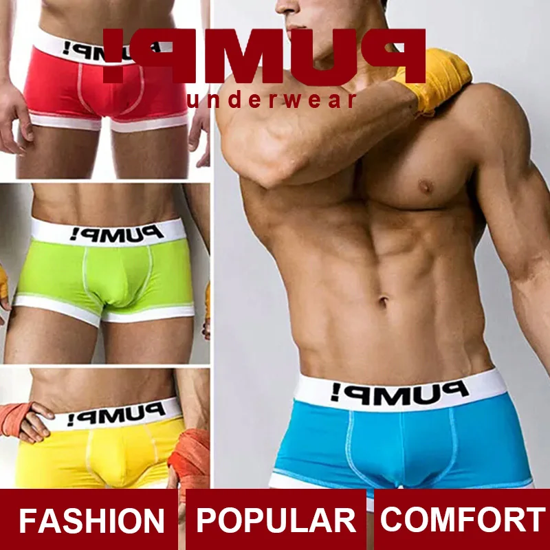 

2021 2021 New Cotton Gay Sexy Men Underpants Boxers Shorts Breathable Cuecas Man Underwear Boxer Men's Panties Slip