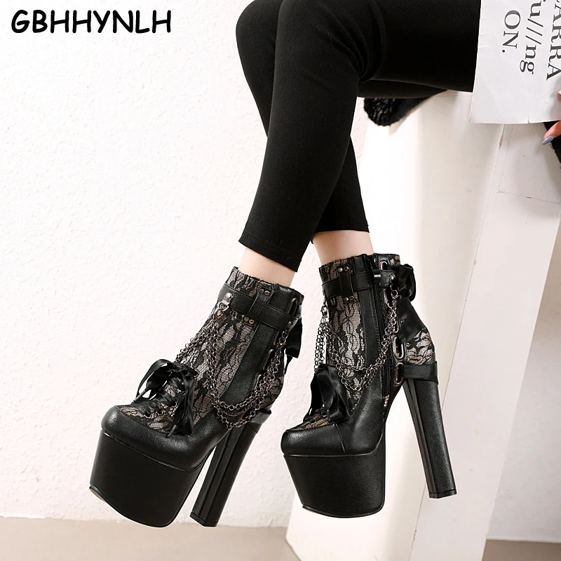 Водонепроницаемые женские ботинки Модные ботильоны мотоциклетные на меху