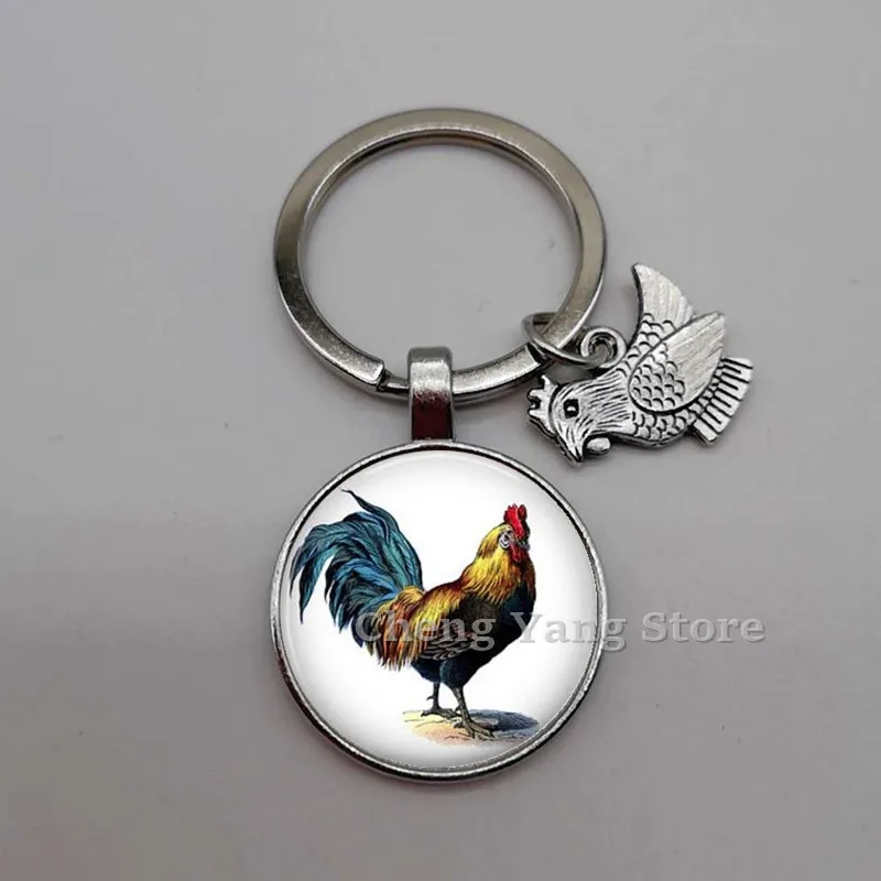 Новинка 2020 петушок брелок для ключей ферма животное кулон курица украшение