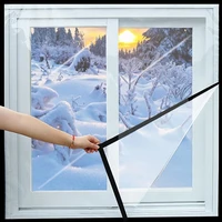 winter window shrink heat insulation film indoor windproof warm self adhesive for energy saving crystal clear soft glass films