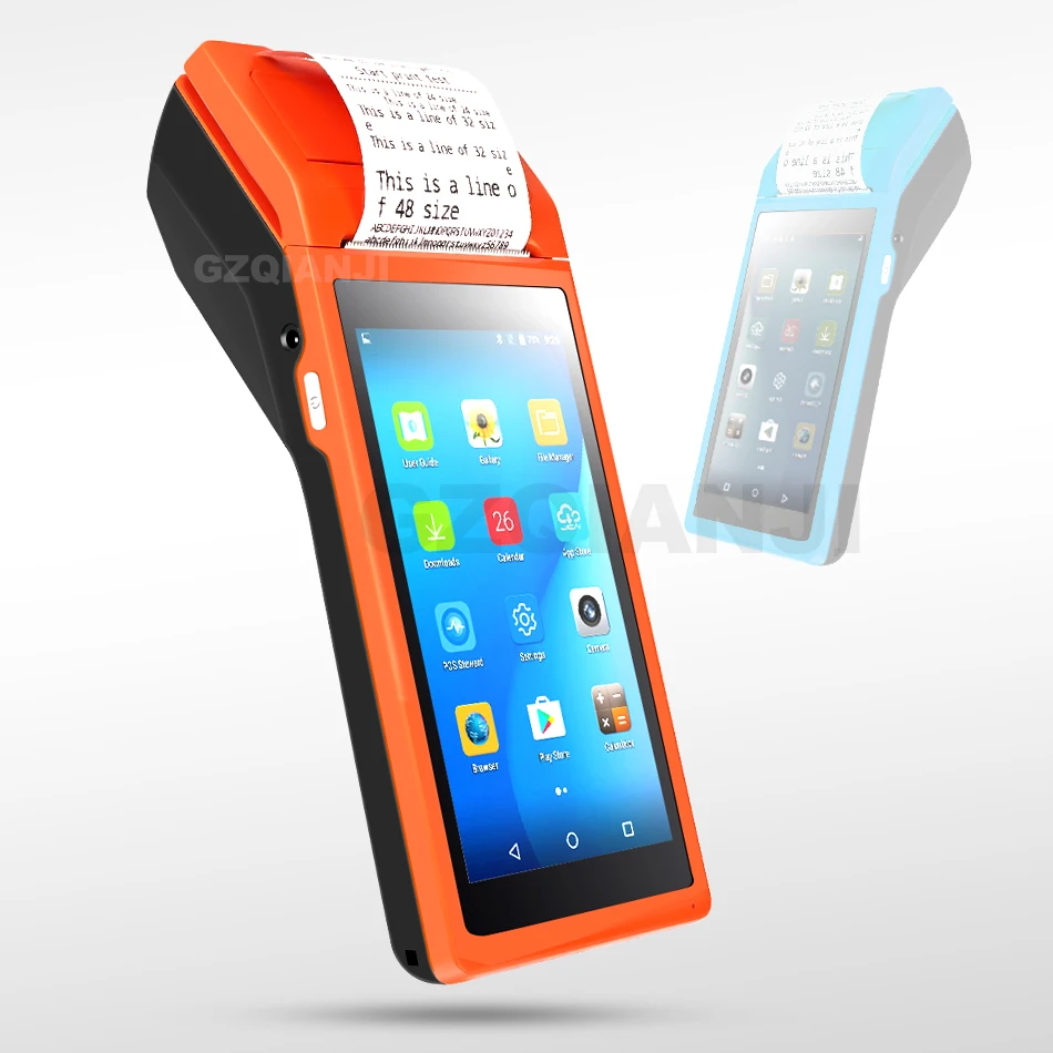 V1 Androis pos-терминал принтер PDA беспроводной Bluetooth и Wifi Android система с термопринтером Встроенный и сканер камеры