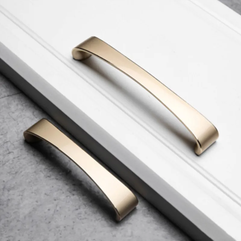 KK & FING европейские ручки шкафа из цинкового сплава цвета шампанского|Ручки шкафа|