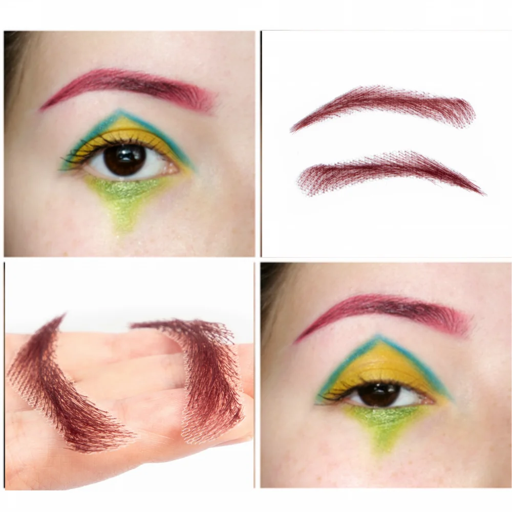 

Clearance sale Korea Lace eyebrows wig , man eye brows wig / Natural black Fake eye brows and dark brown lace frontal eyebrows