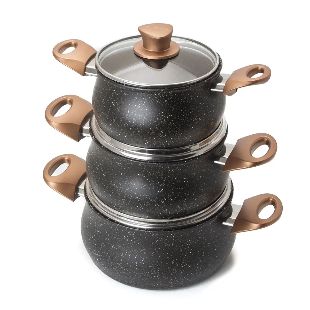 

Матовая черная 3'Lü кастрюля